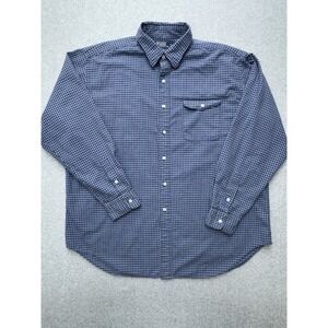 Polo Ralph Lauren Shirt Mens XL Blue Plaid Wyatt Button Down 100% Cotton Classic